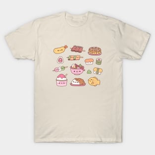 Cute Japan Food Sushi Ramen Tempura And More T-Shirt